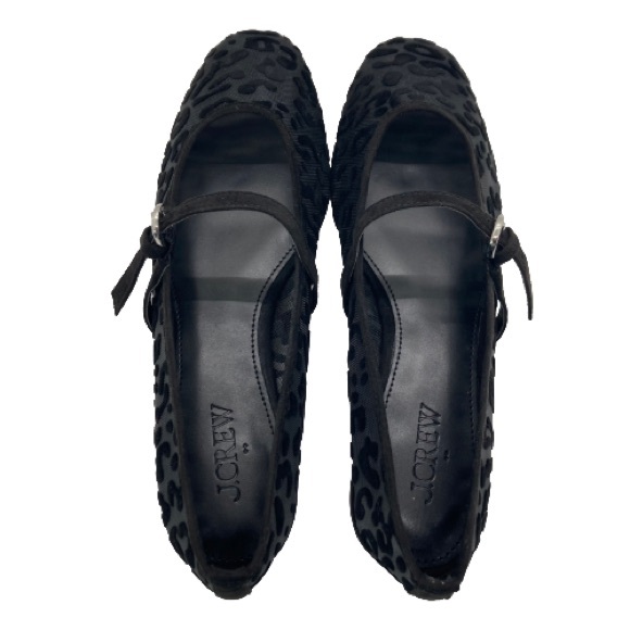 J. Crew Factory Black Leopard mesh Mary Jane flats - Picture 5 of 13